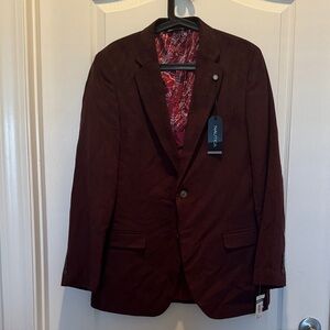 Nautica Men's Maroon Single-Breasted Blazer